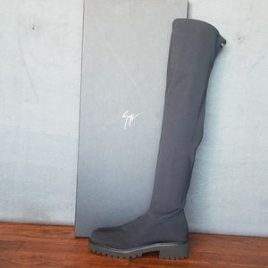 GUISEPPE ZANOTTI BLACK STRETCH BOOTS, NEW